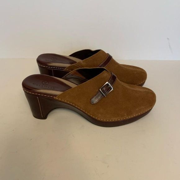 Cole Haan Tan Suede Slip On Mule Heel Size 8.5 B - Picture 6 of 10
